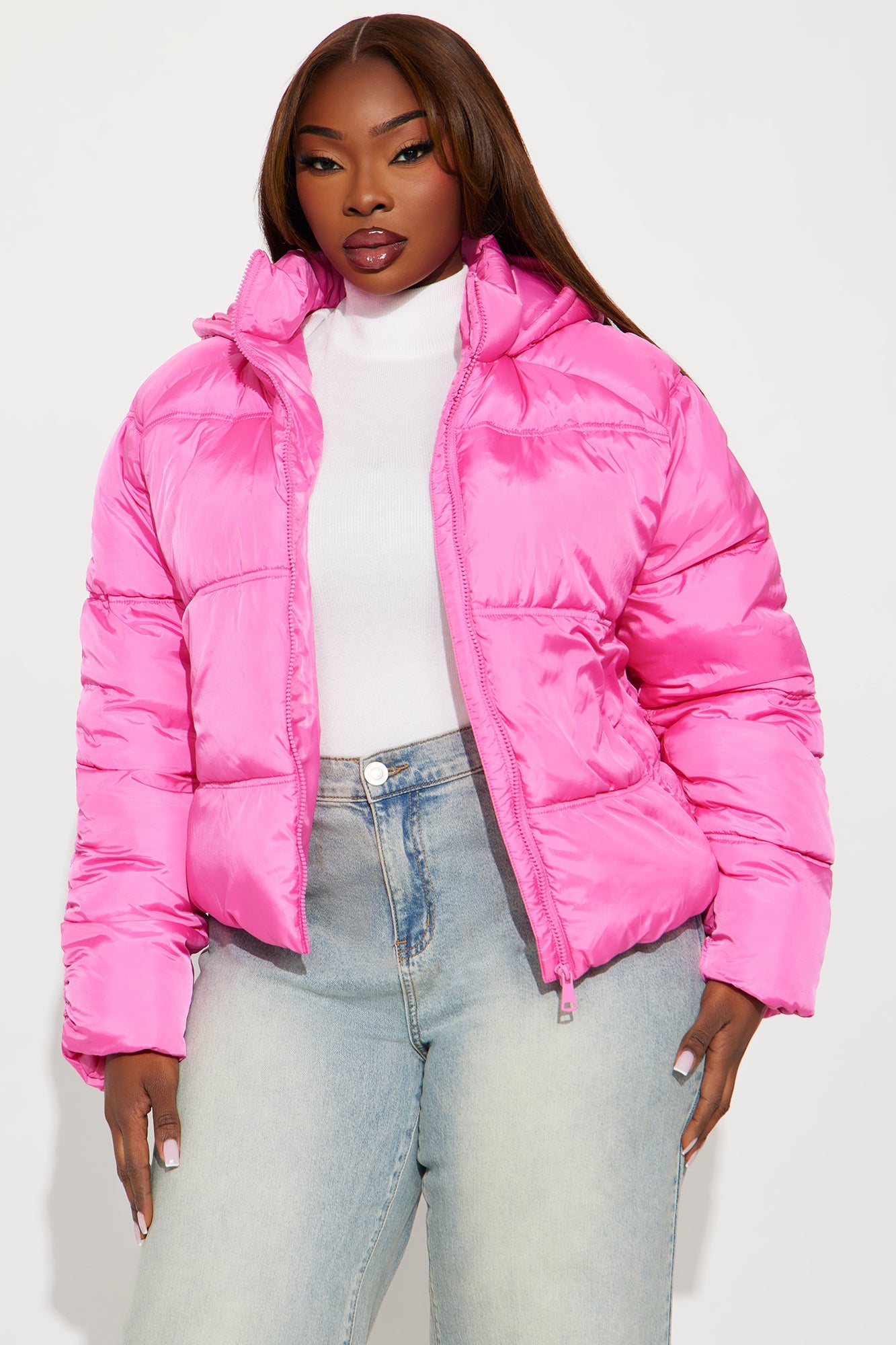 Snuggle Next To Me Puffer Jacket - Pink