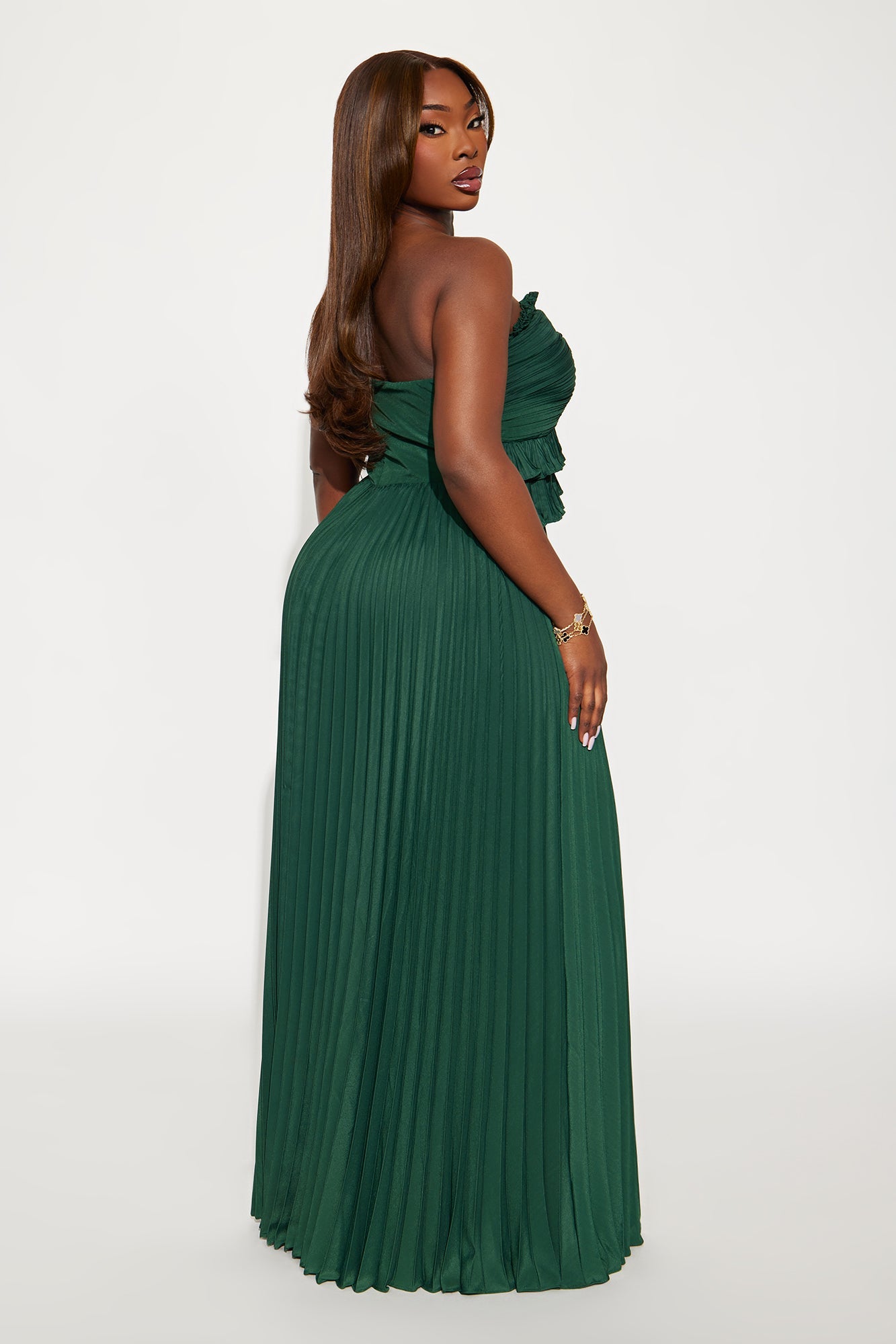 Loud Love Strapless Gown - Olive