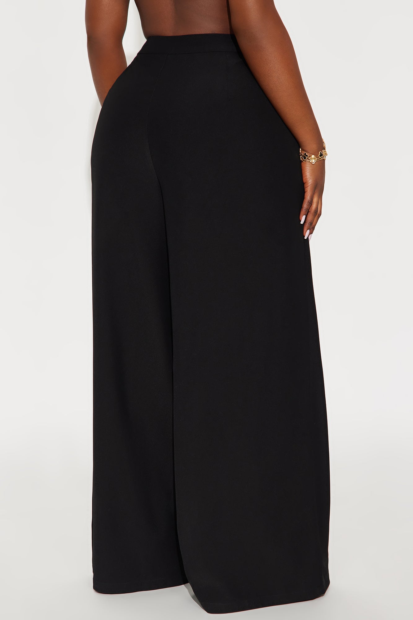 Aleah High Rise Twill Rigid Trouser Pant 33 - Black