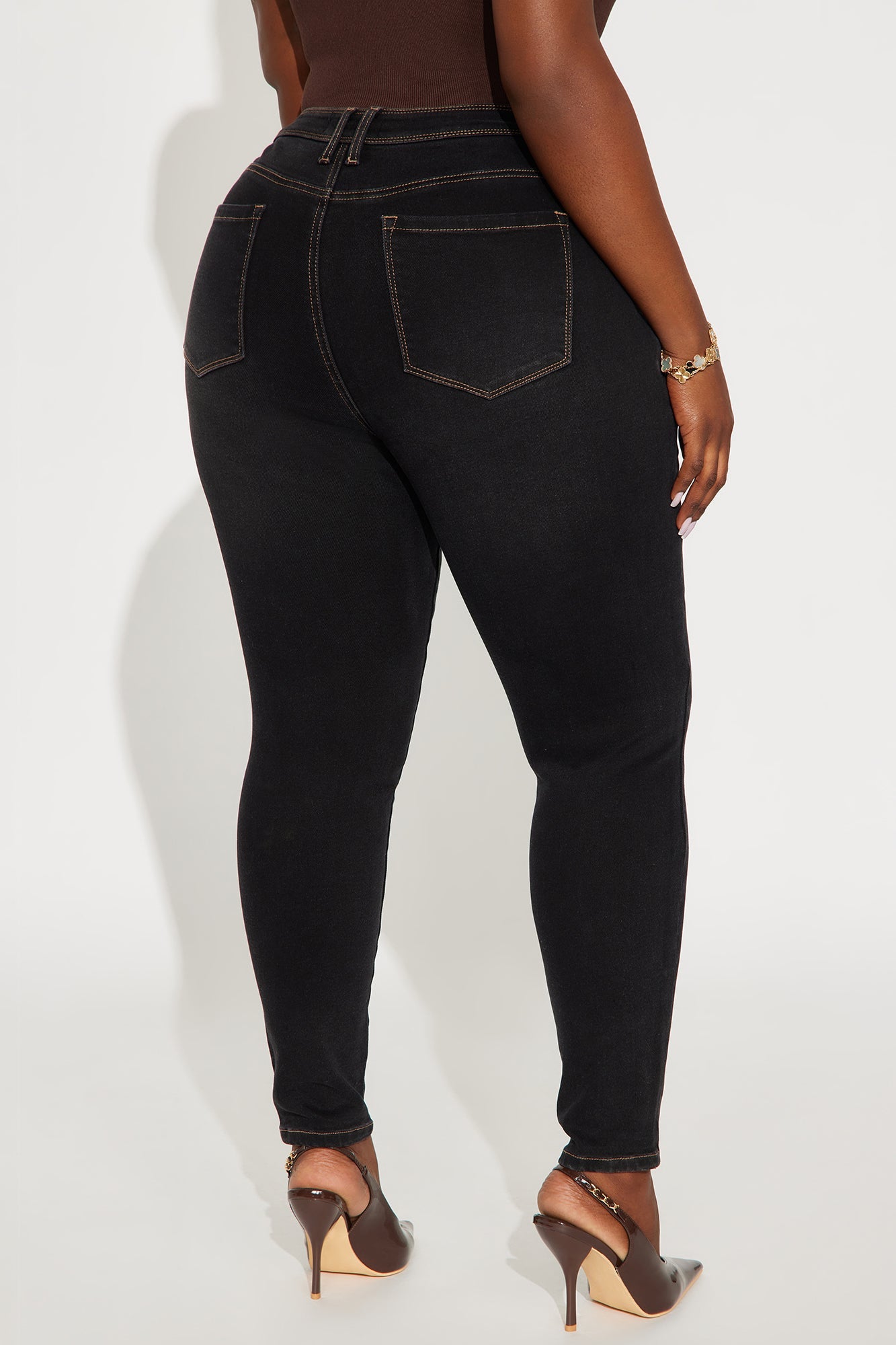 Better Myself Mid Rise Skinny Jeans - Black Wash