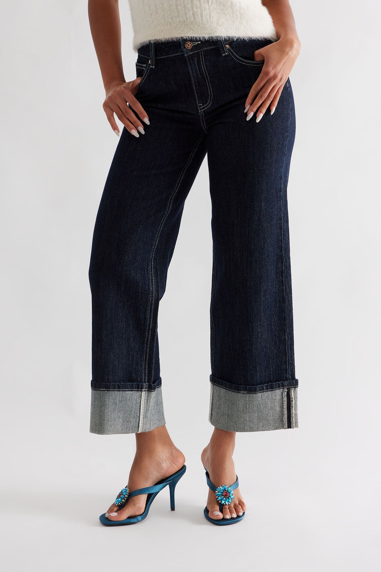 Maelynn Satin Thong Mules - Emerald