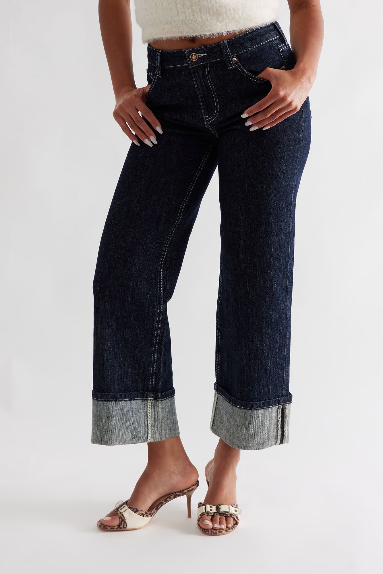 Azure Buckle Stiletto Heels - Leopard