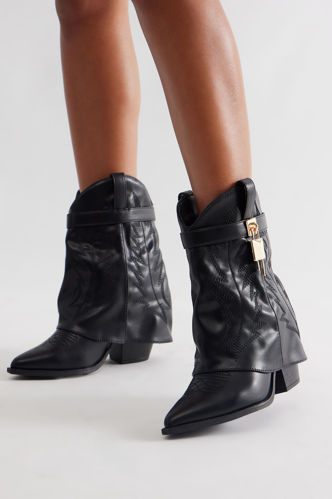 Knightley Hardware Overlay Boots - Black