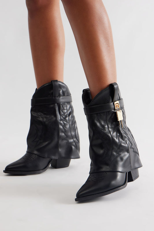 Knightley Hardware Overlay Boots - Black