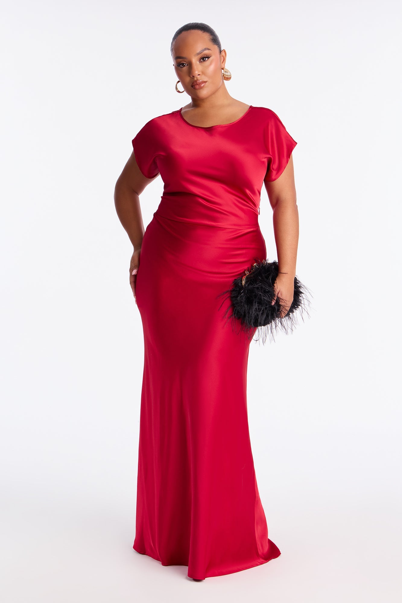 Gleaming Beauty Backless Maxi Gown - Red
