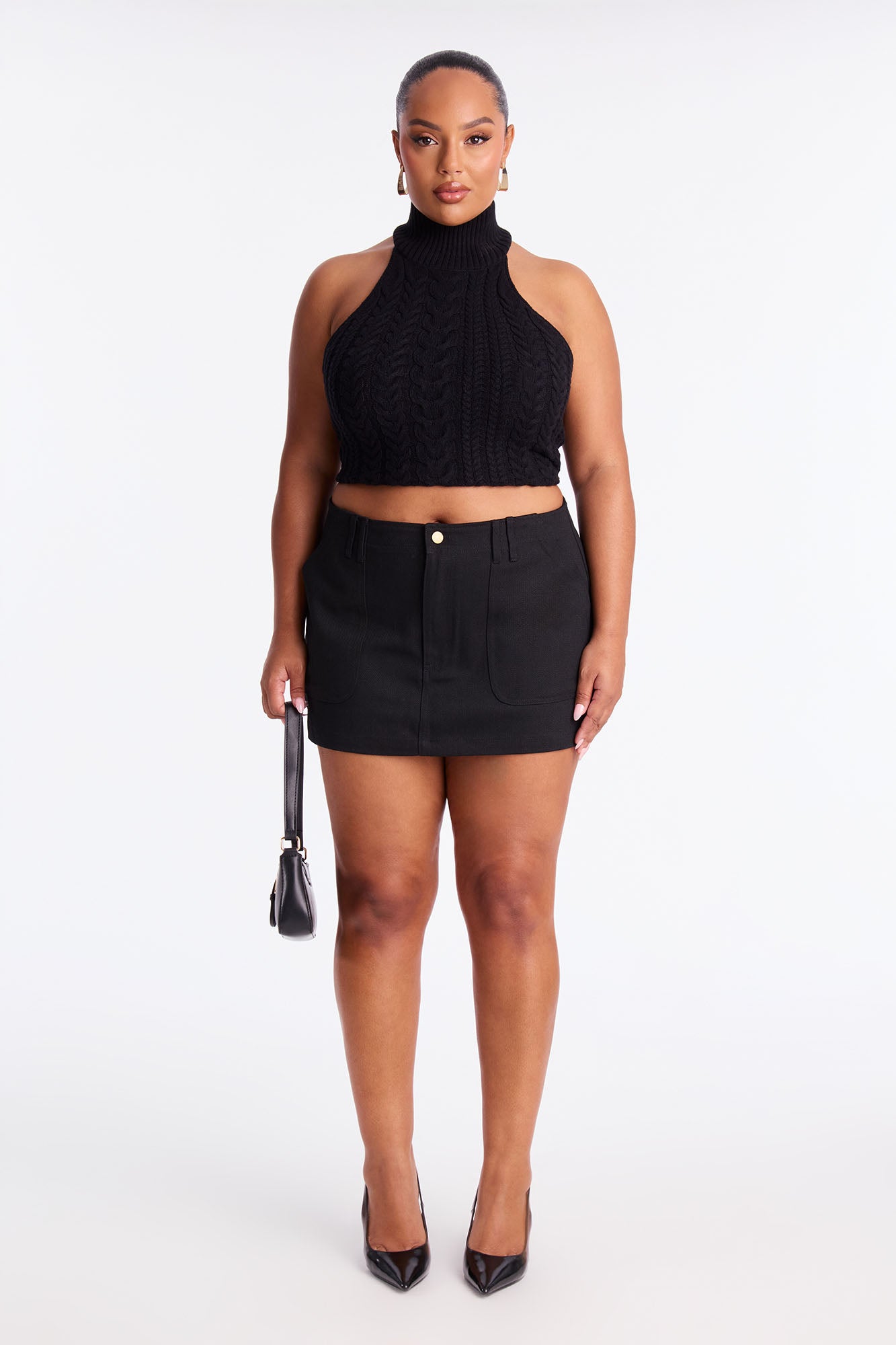 Sneak Attack Micro Mini Skirt - Black