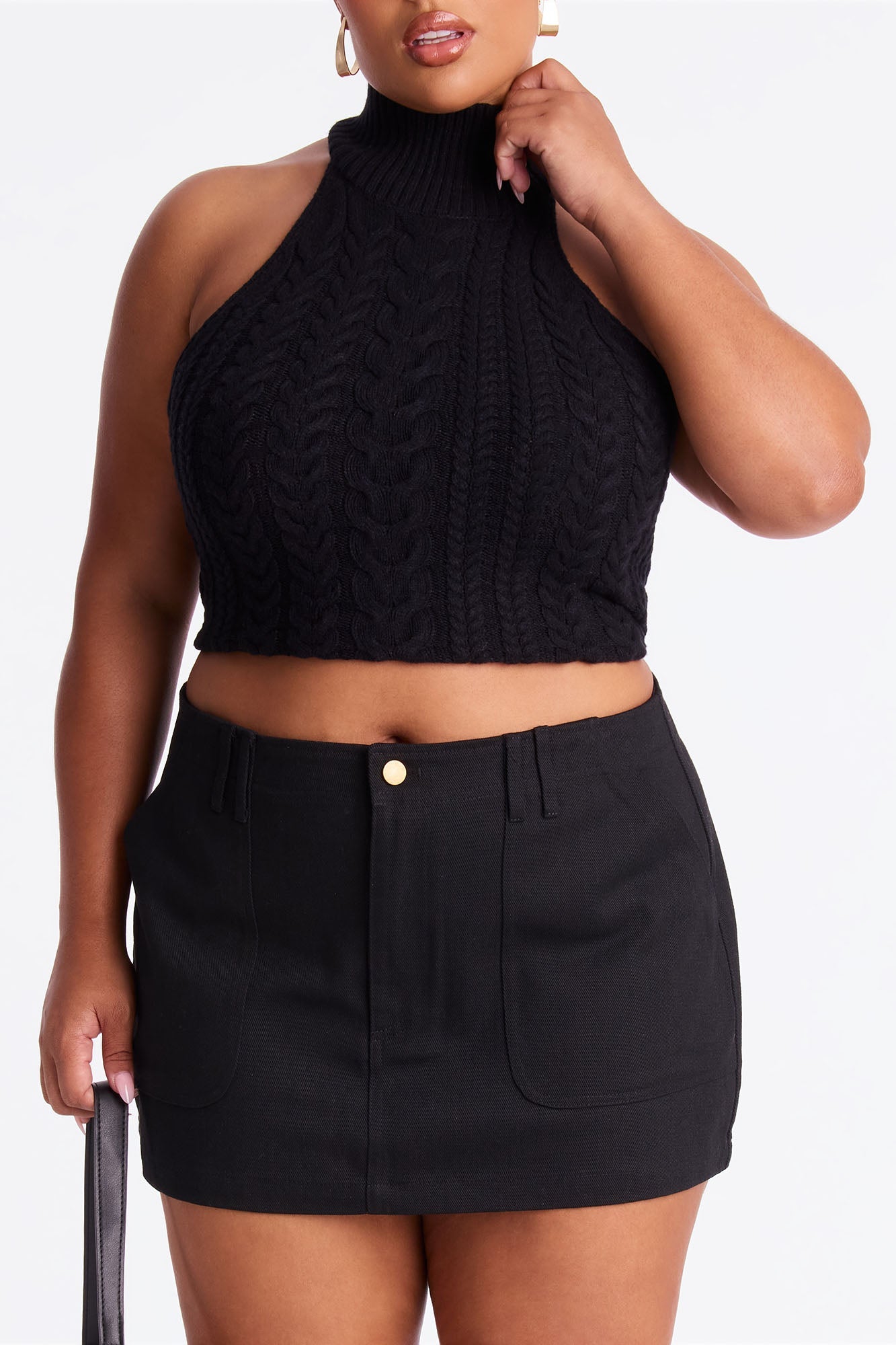 Sneak Attack Micro Mini Skirt - Black