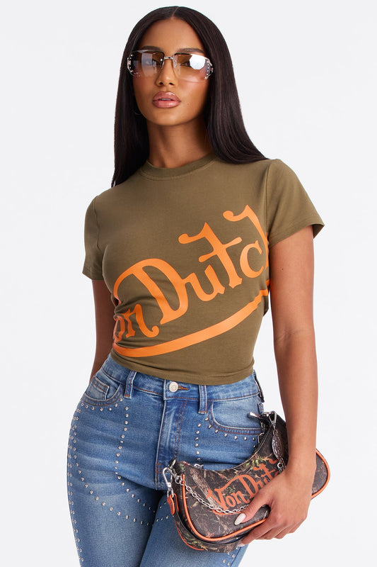 Von Dutch Everyday Baby Tee - Olive