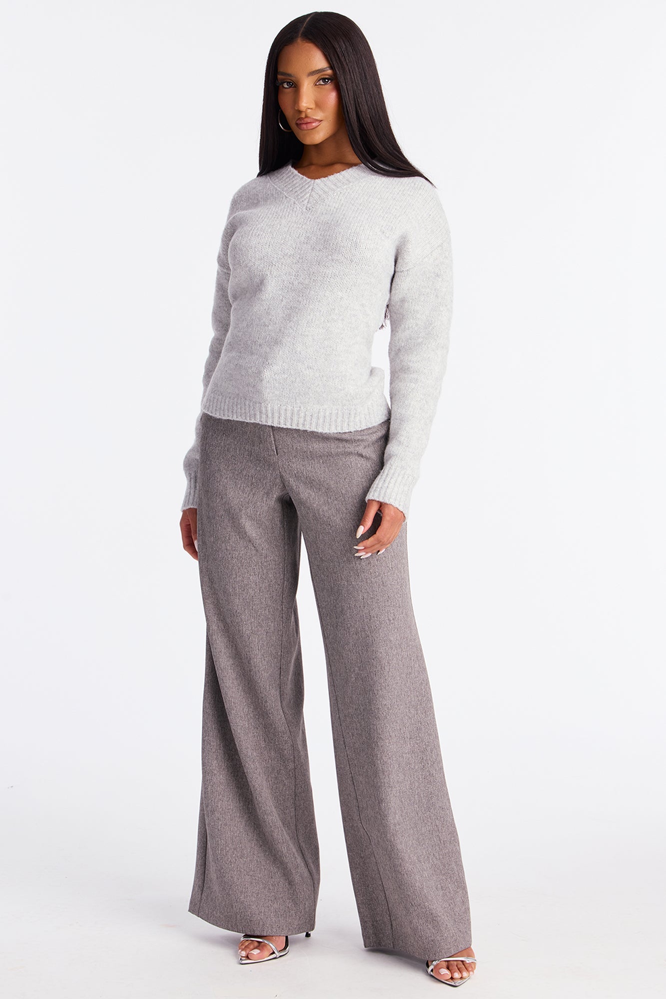 Ready For Fall Sweater - Light Grey