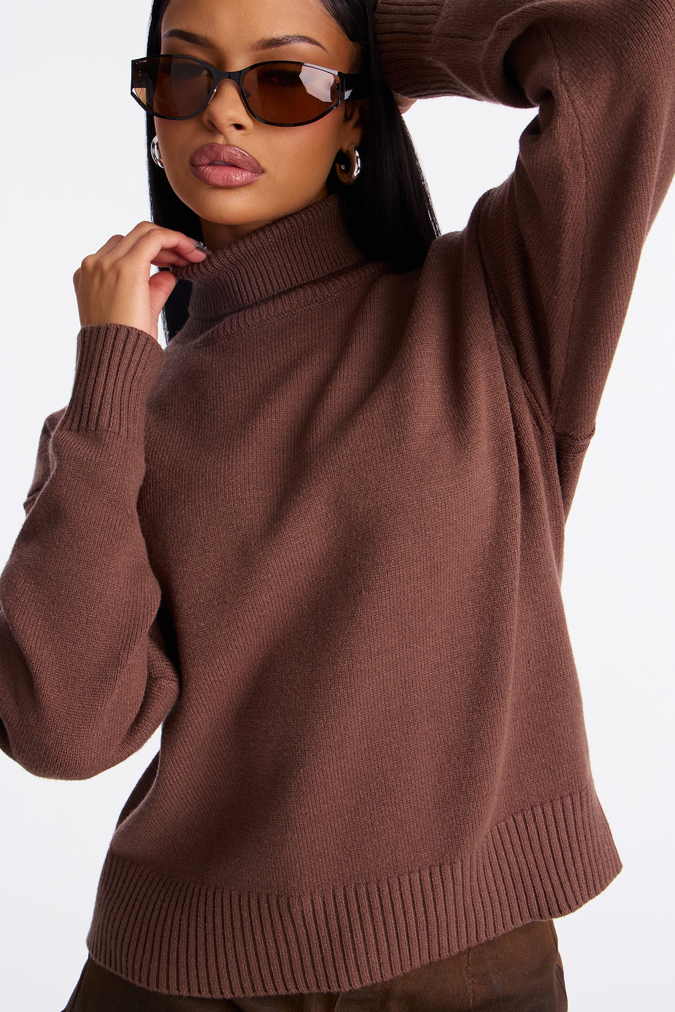 Taking What's Mine Turtle Neck Sweater - Mocha