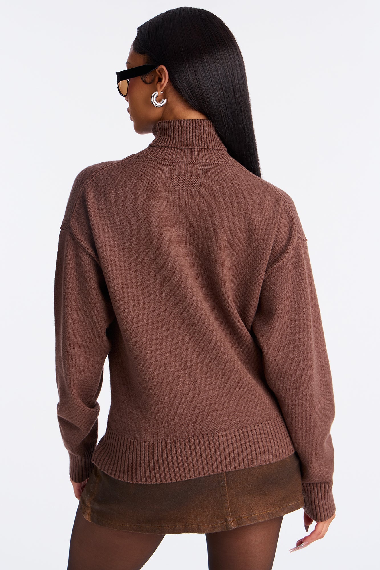 Taking What's Mine Turtle Neck Sweater - Mocha