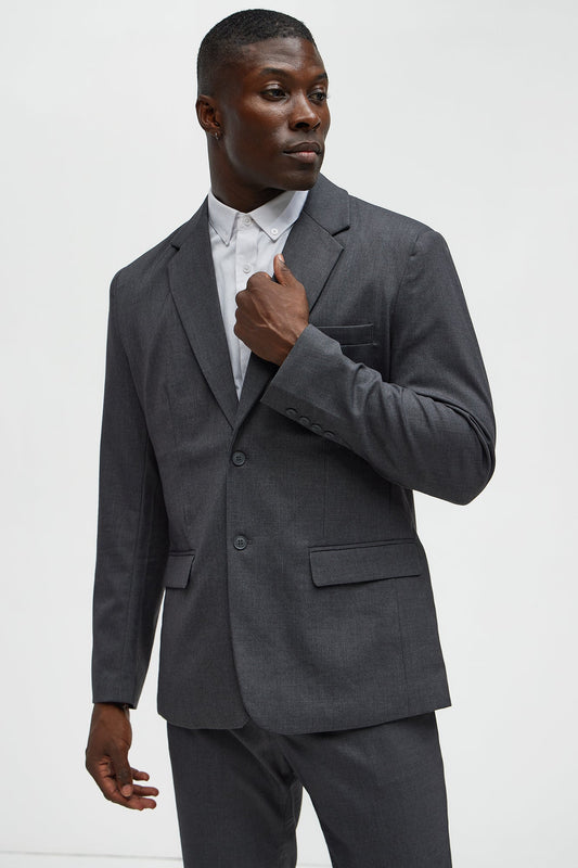 The Modern Stretch Suit Jacket - Charcoal