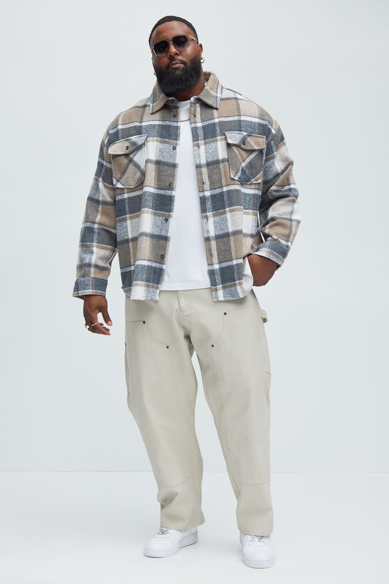 Wanted Plaid Shacket - Tan/Multi