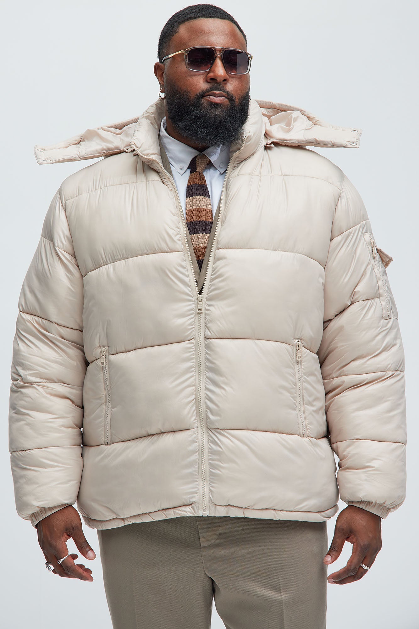 Nixer Puffer Jacket - Tan