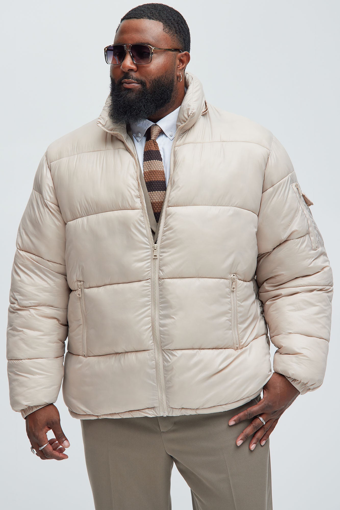 Nixer Puffer Jacket - Tan