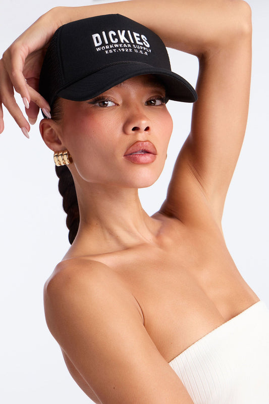 Dickies Mid Profile Twill Trucker - Black