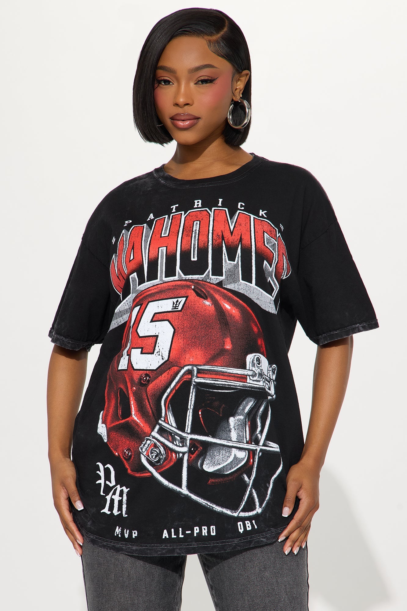 Patrick Mahomess Game Time Washed Tee - Black Wash