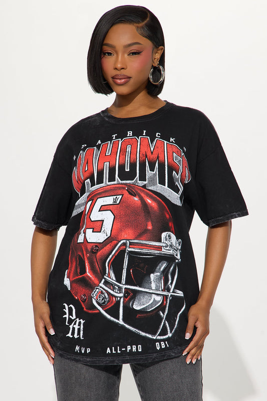 Patrick Mahomess Game Time Washed Tee - Black Wash