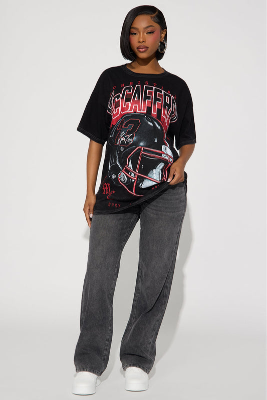 Christian McCaffrey Game On Washed Tee - Black Wash