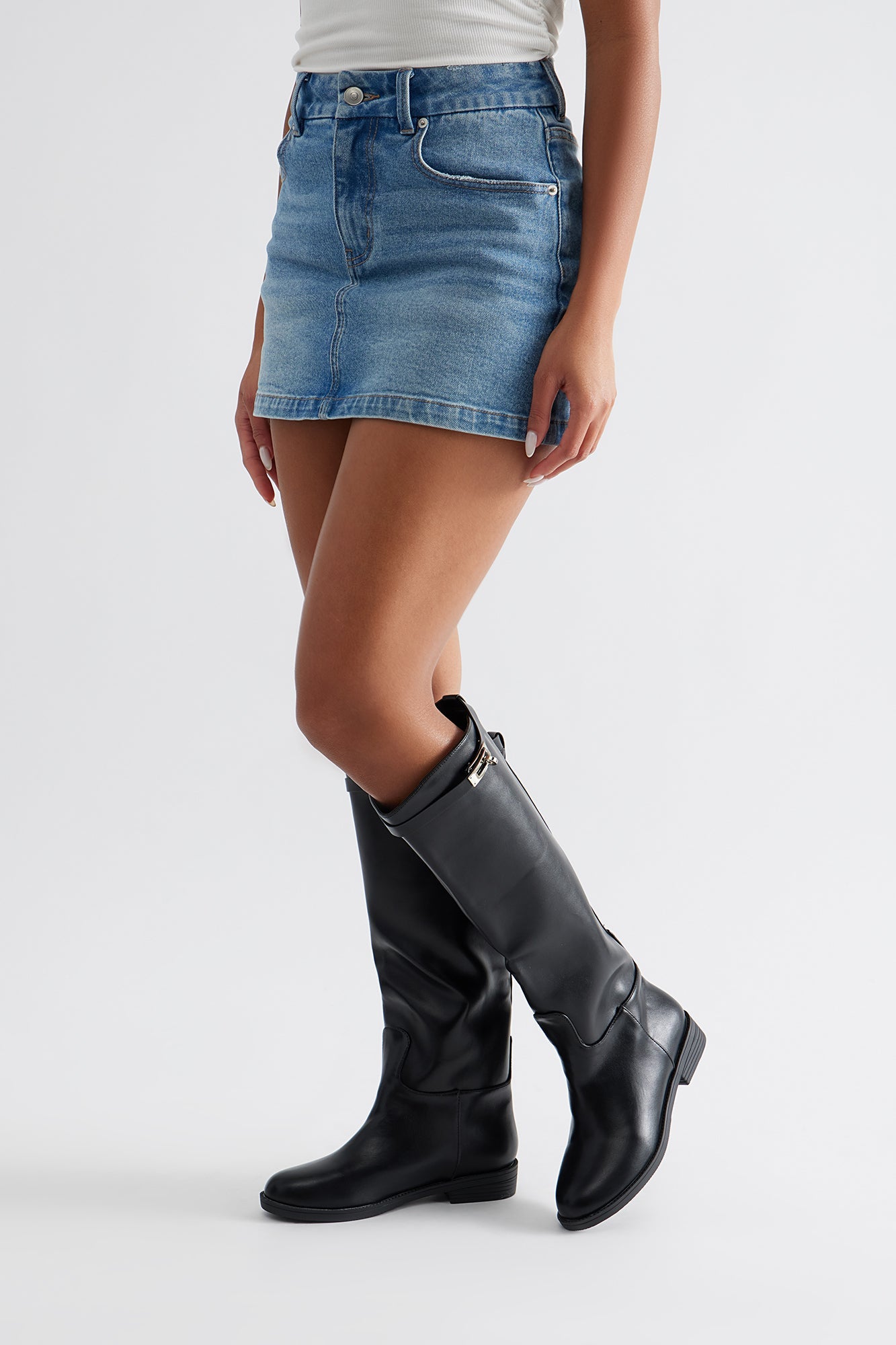 Franco Knee High Boots - Black
