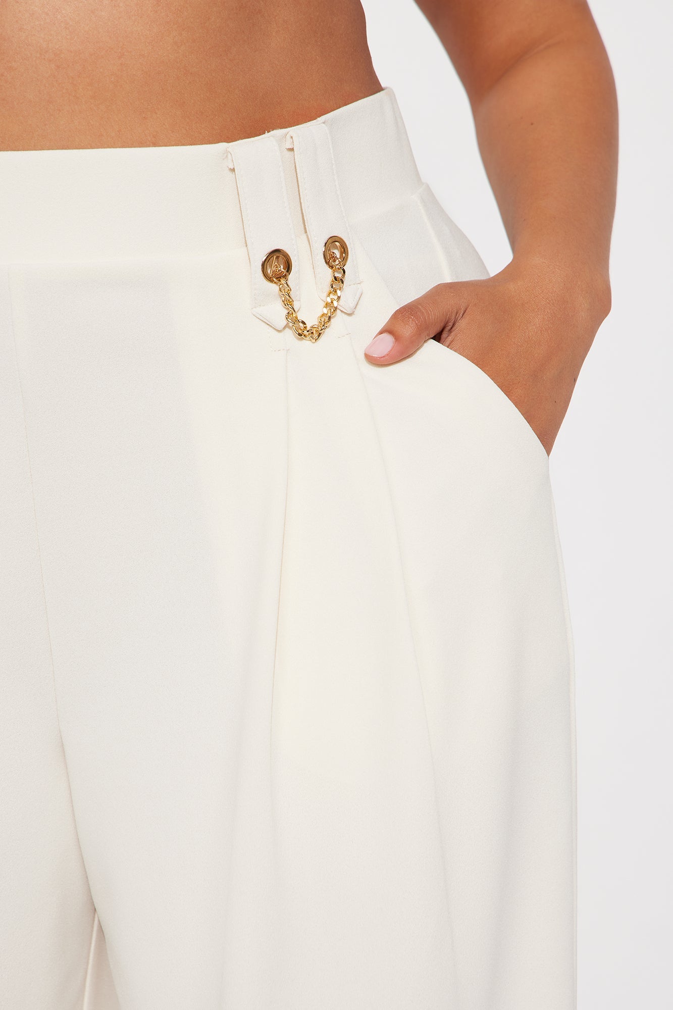 Office Mood Wide Leg Trouser - Cream