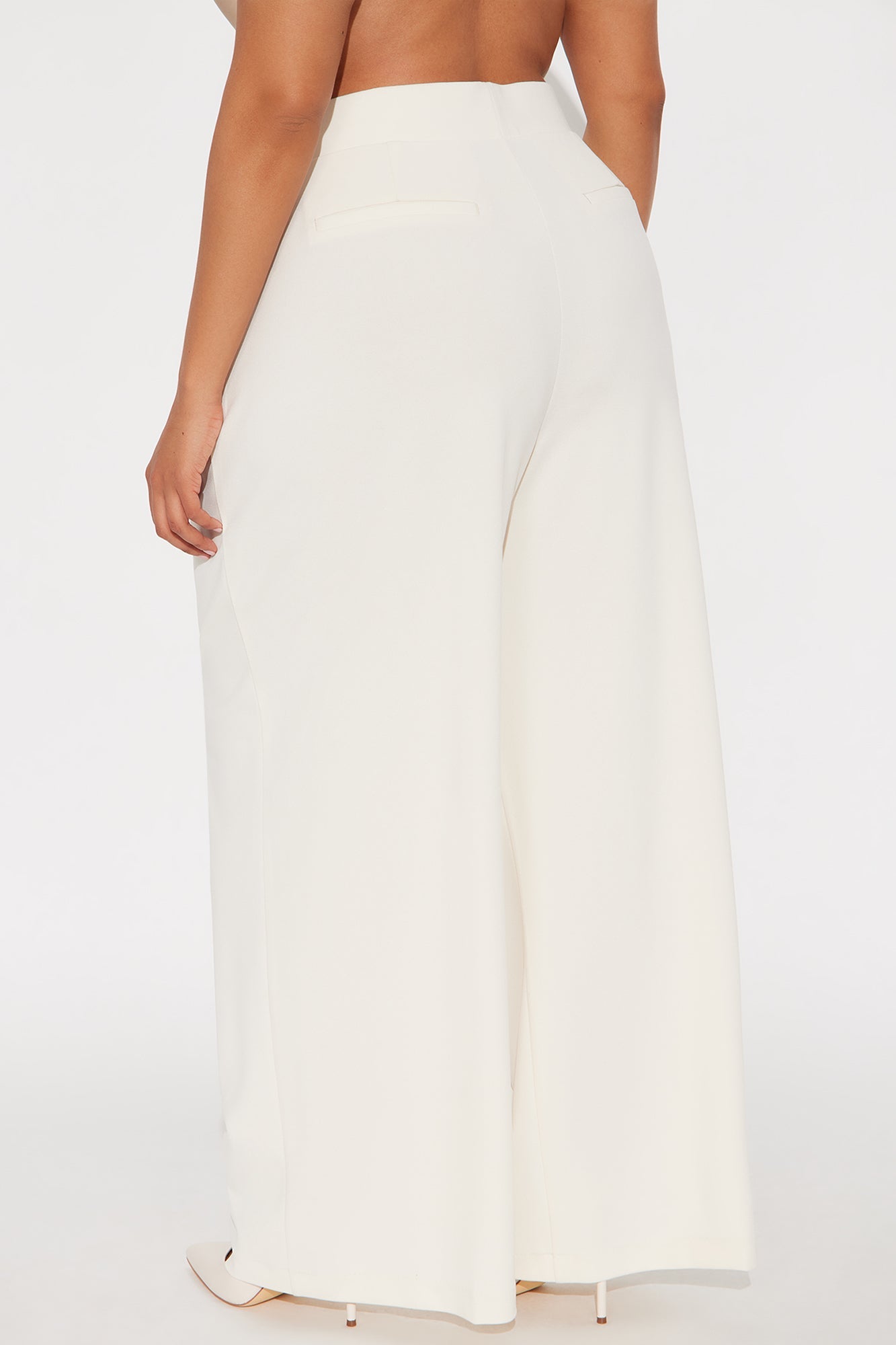 Office Mood Wide Leg Trouser - Cream