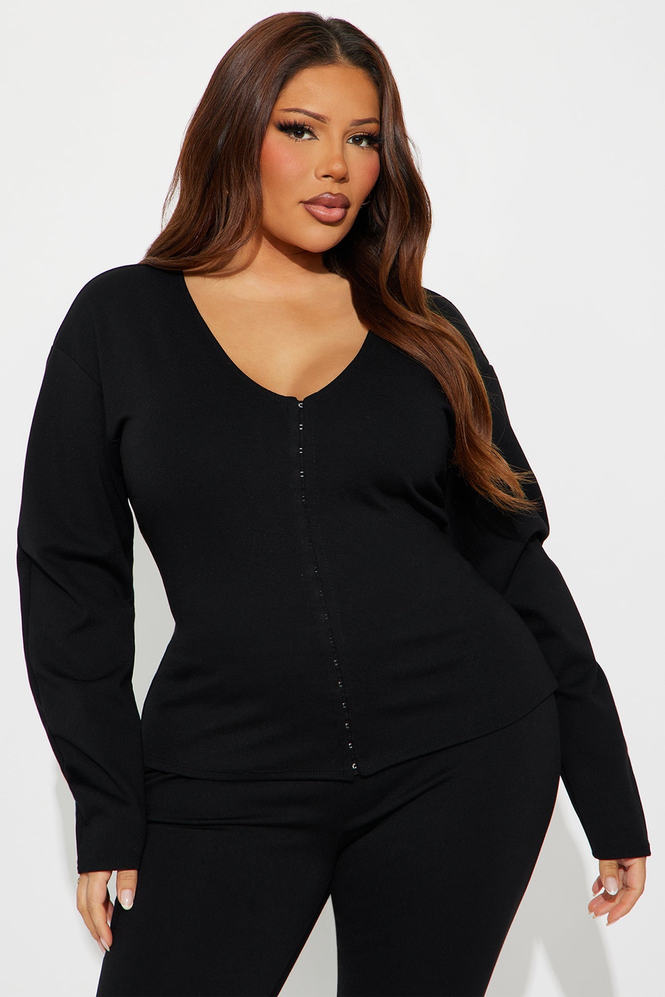 Step It Up Ponte Capri Set - Black