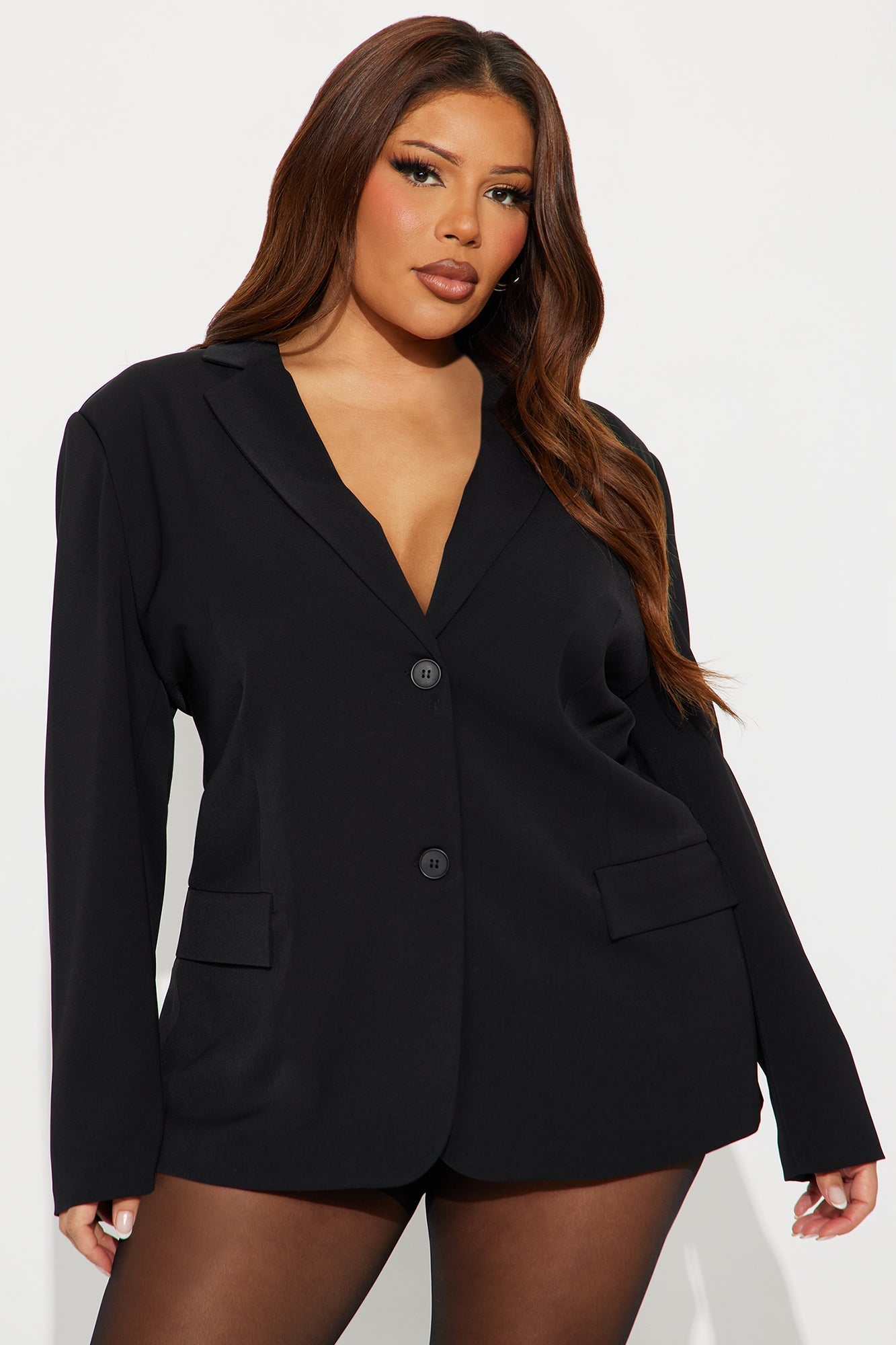 Run For Office Crepe Blazer - Black