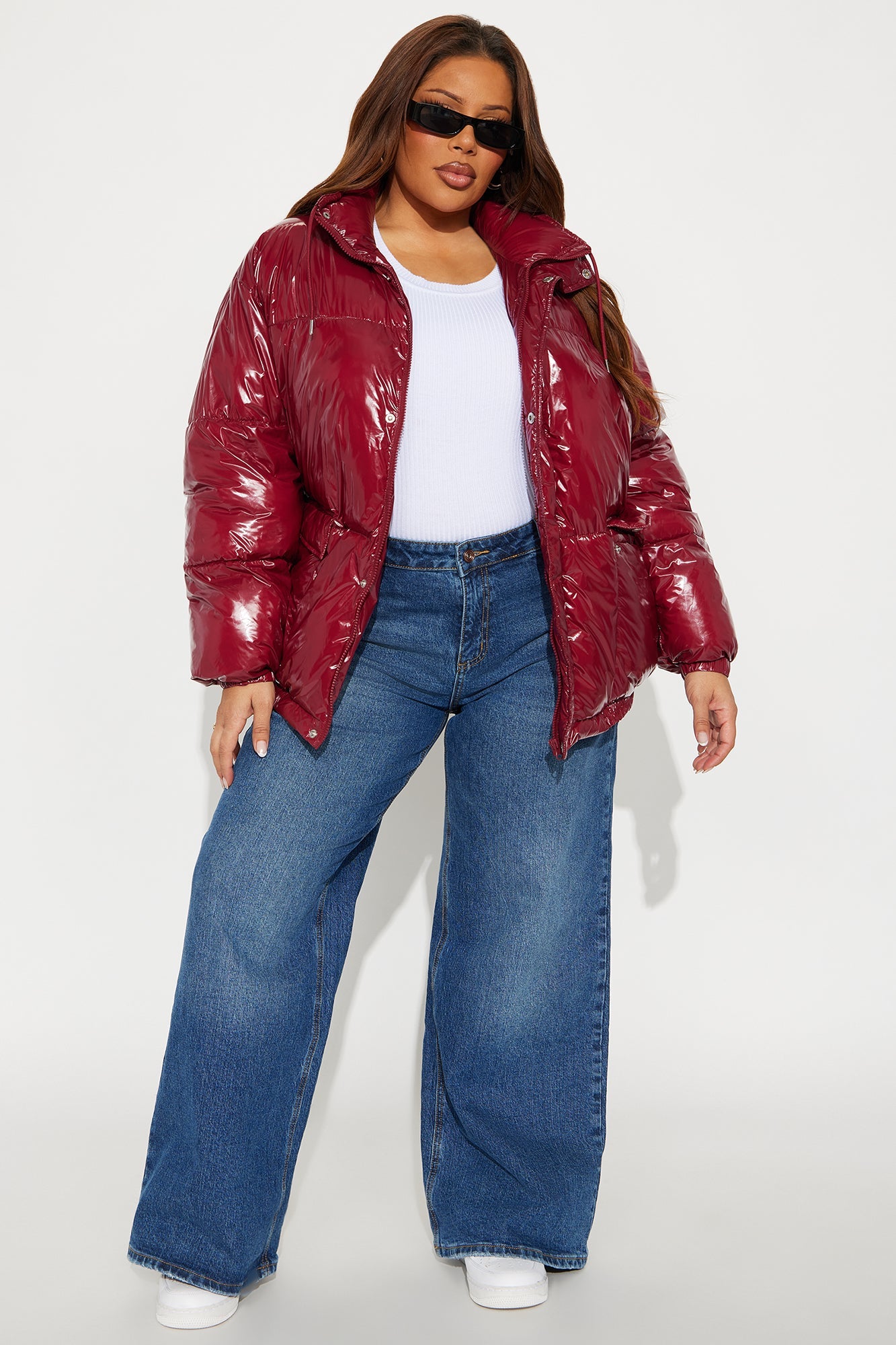 City Swagger Puffer Jacket - DarkRed