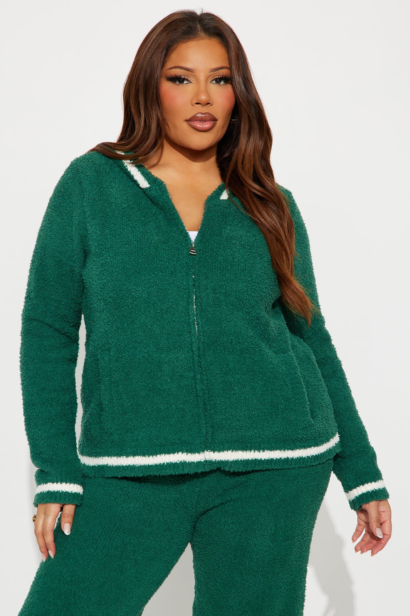 Malia Cozy Knit Pant Set - Hunter