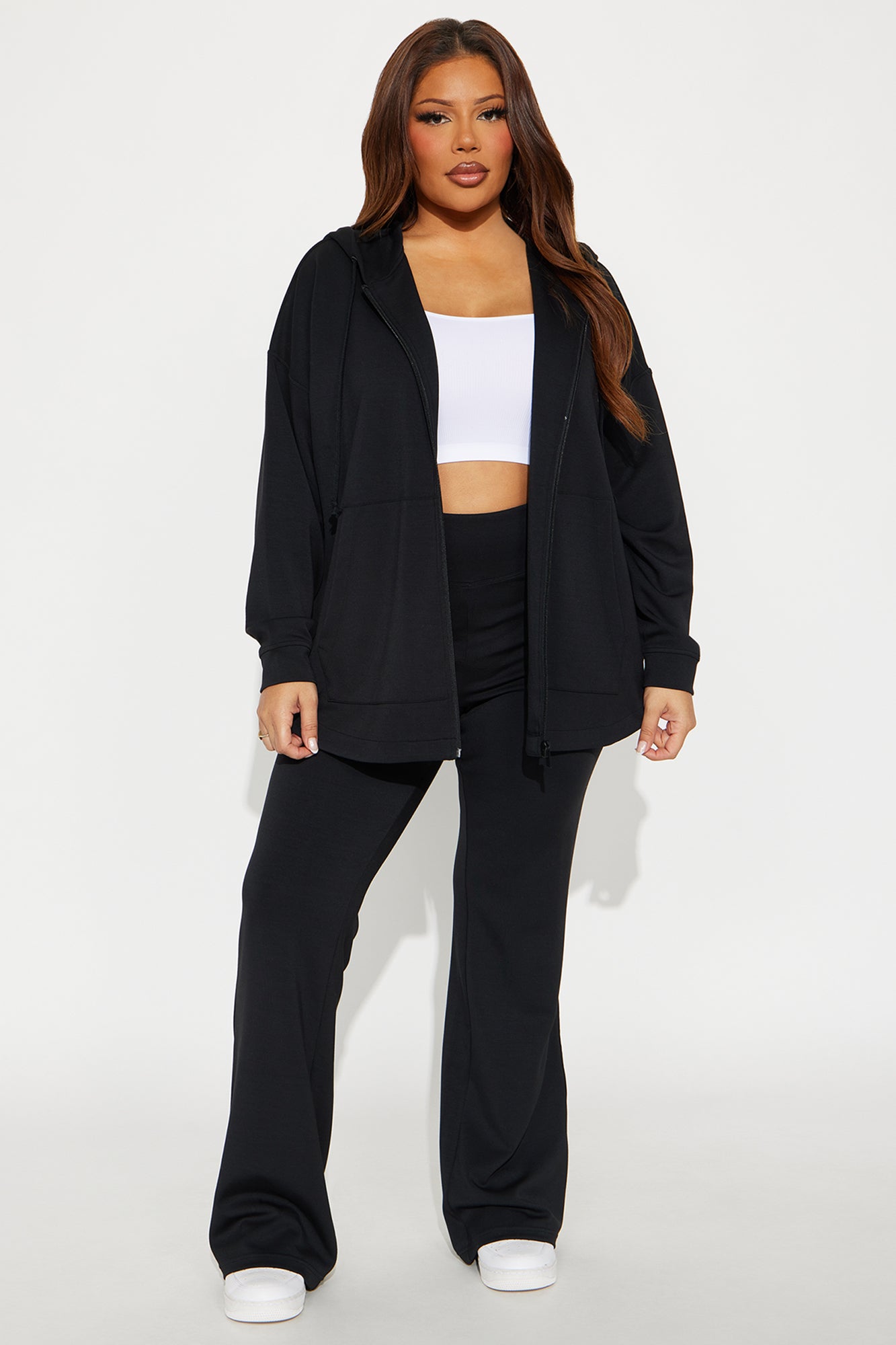 Sarah Ultra Soft Zip Up Hoodie - Black