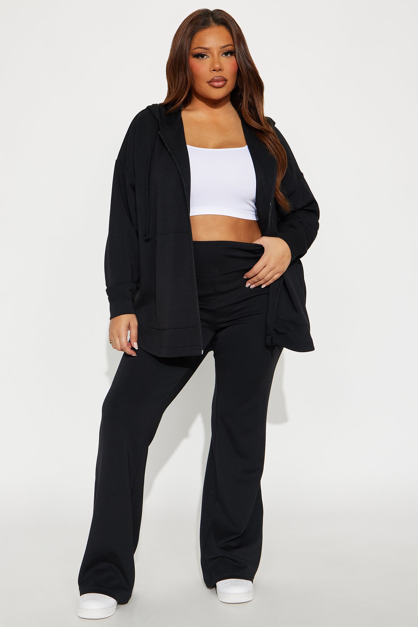 Sarah Ultra Soft Flare Pant - Black