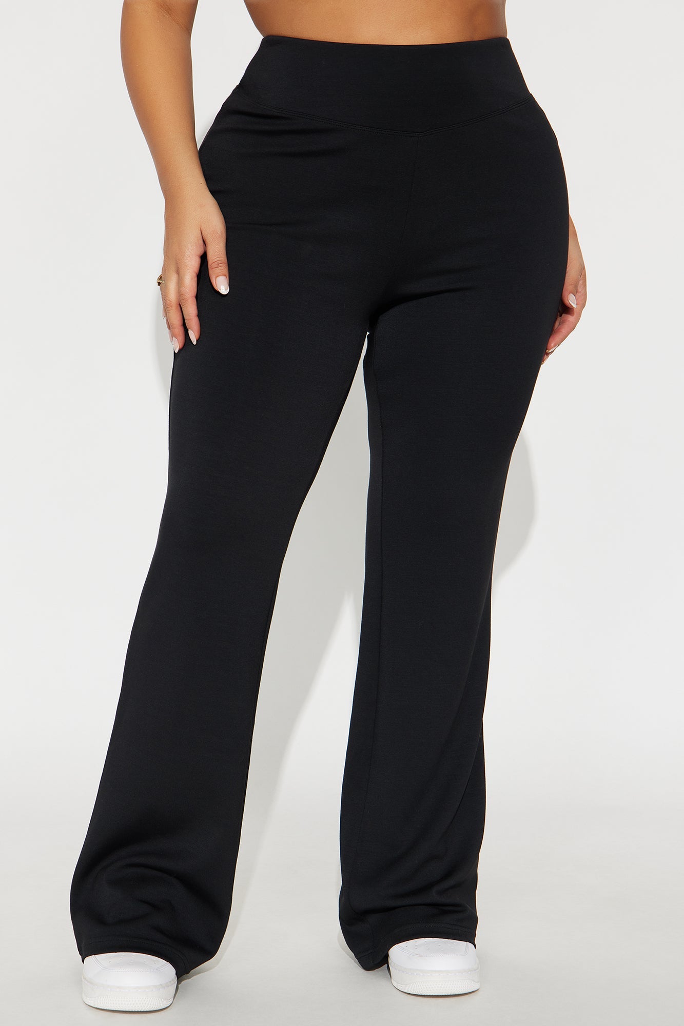 Sarah Ultra Soft Flare Pant - Black