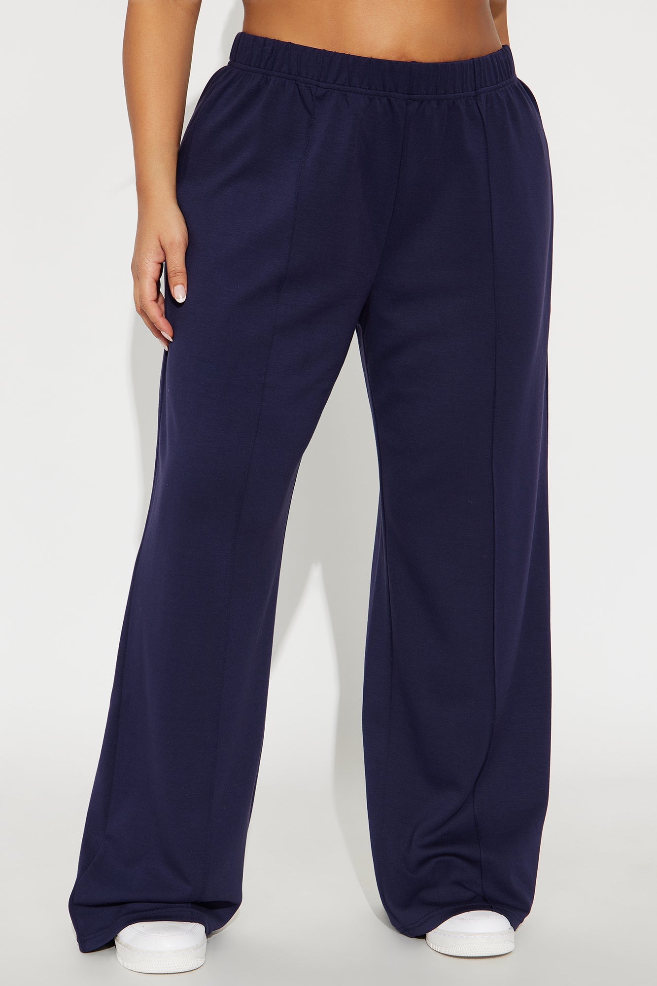 Stephanie Ultra Soft Wide Leg Sweatpant - Navy