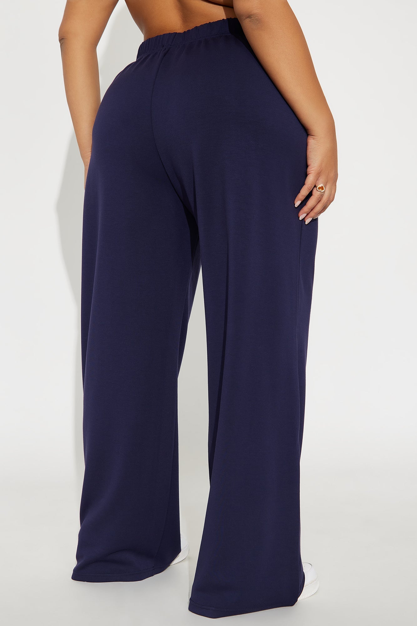 Stephanie Ultra Soft Wide Leg Sweatpant - Navy