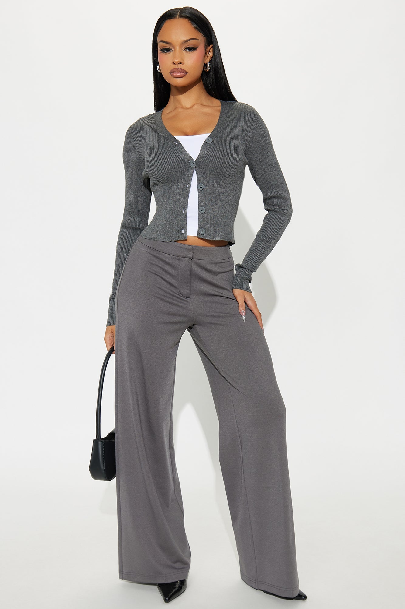 Comfort First Ribbed Cardigan - Heather Grey