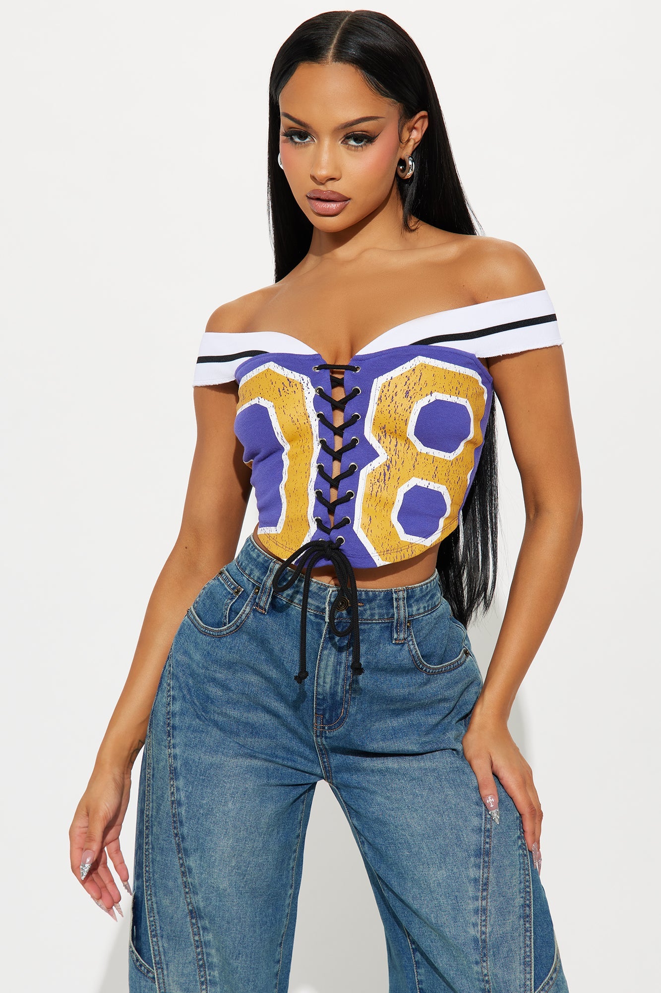 Game Day Corset 08 Top - Purple