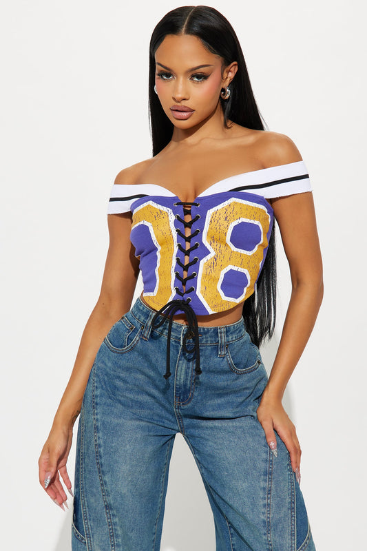 Game Day Corset 08 Top - Purple