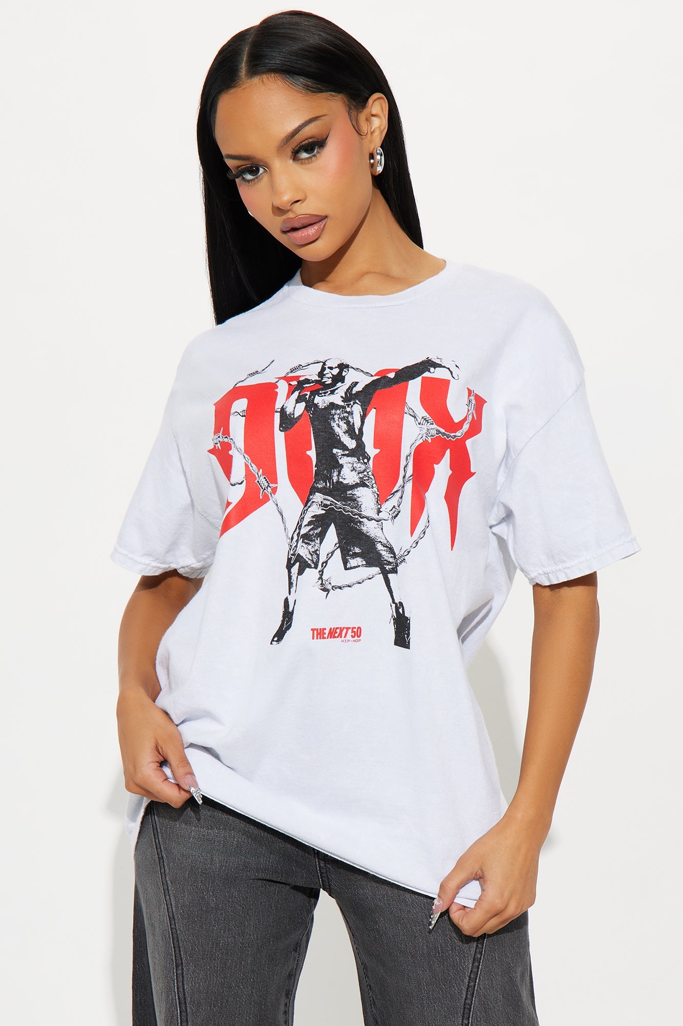 DMX Barbed Wire Washed Tee - Grey