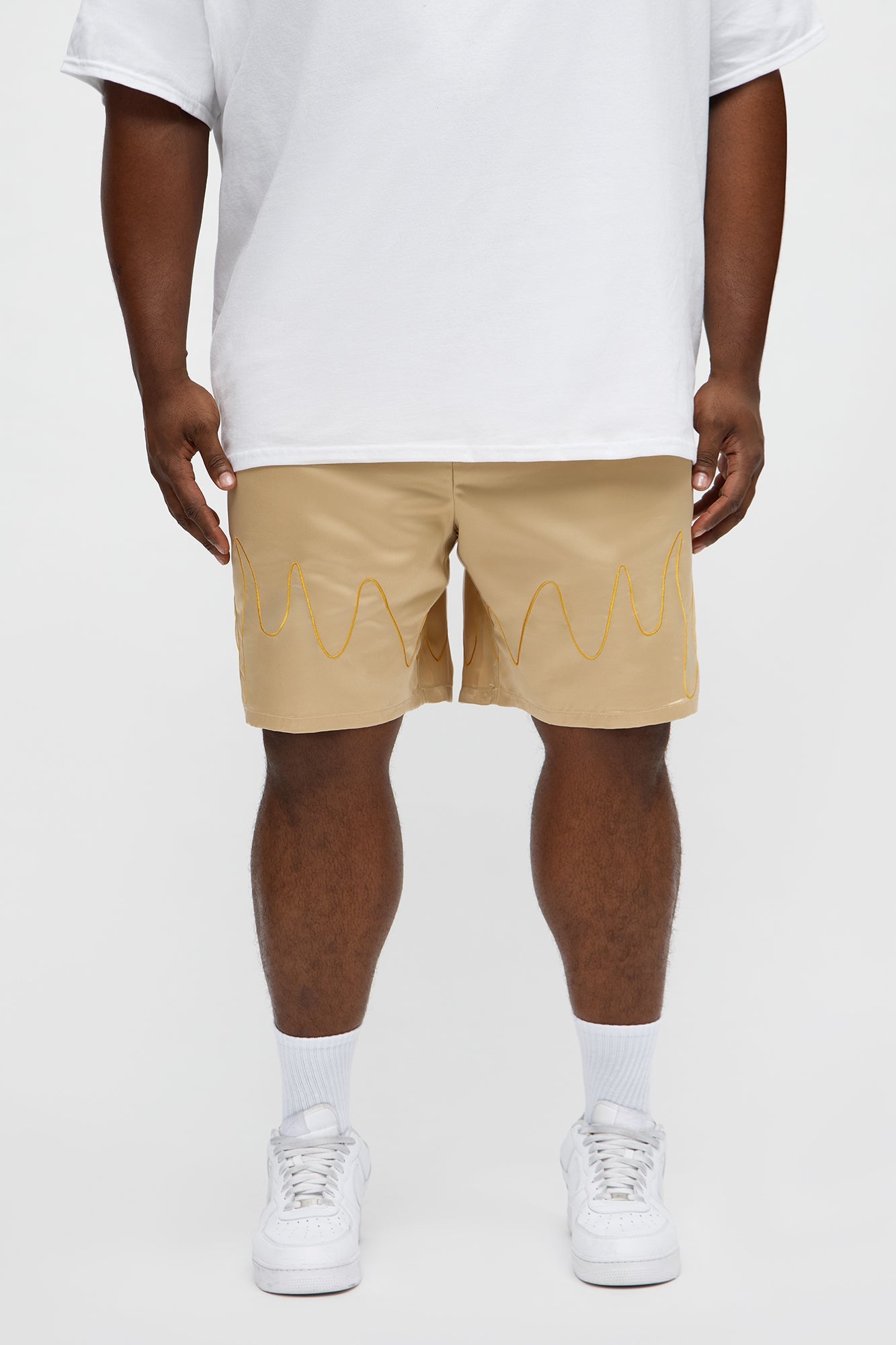 Relaxed Flame Piping Short - Taupe