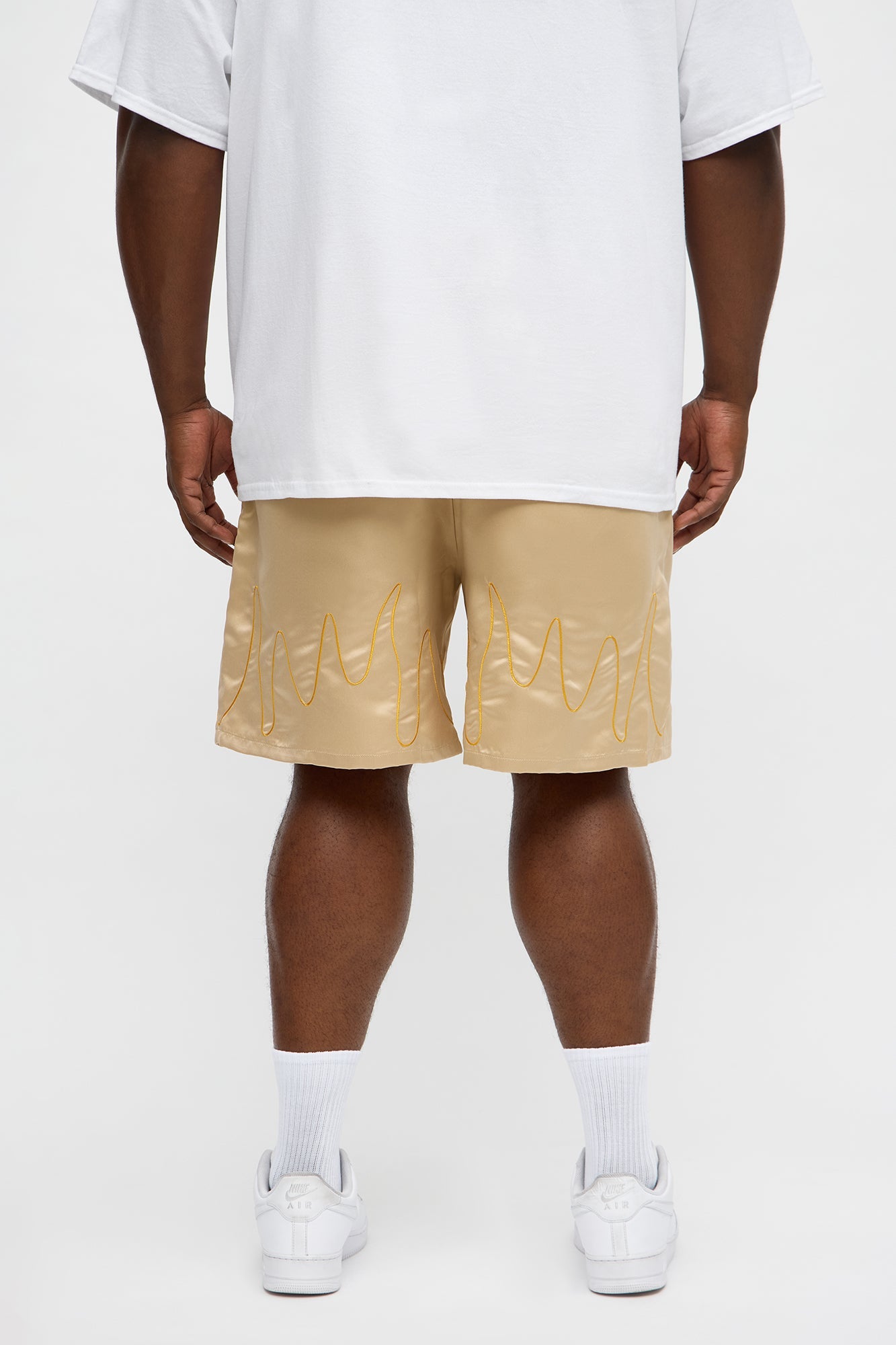 Relaxed Flame Piping Short - Taupe