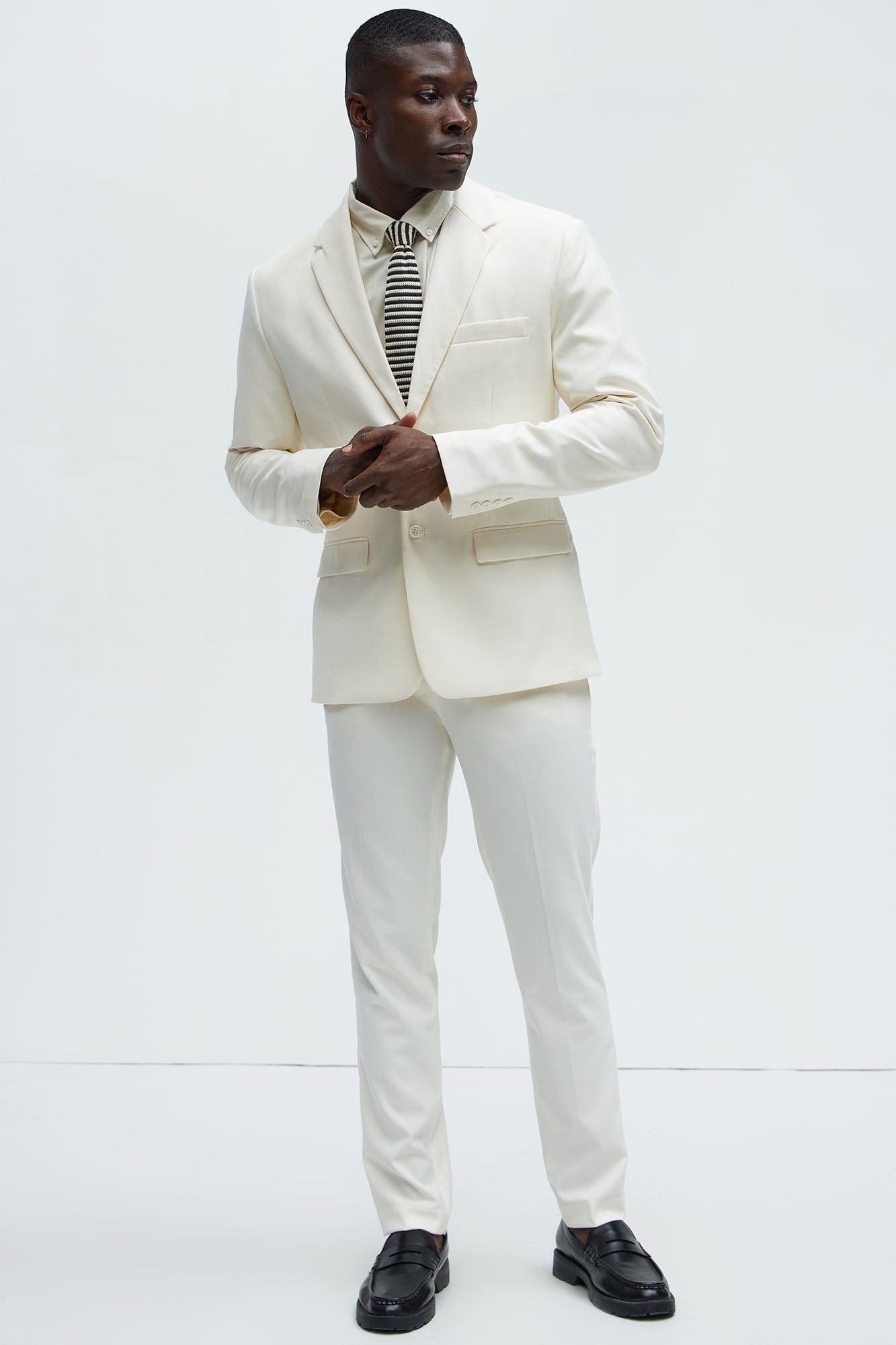 The Modern Stretch Slim Trouser - Off White