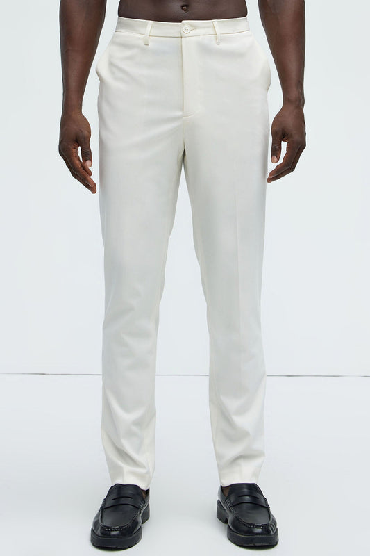 The Modern Stretch Slim Trouser - Off White