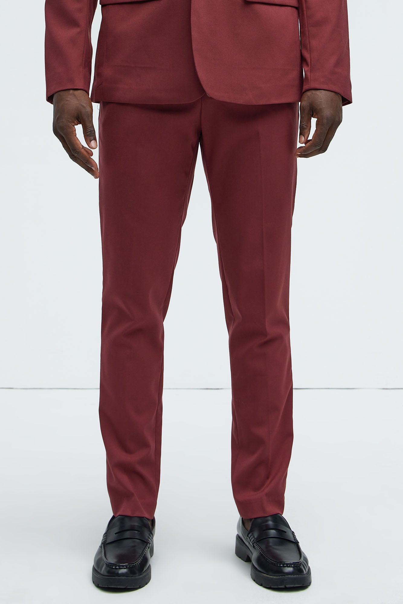 The Modern Stretch Slim Trouser - Burgundy