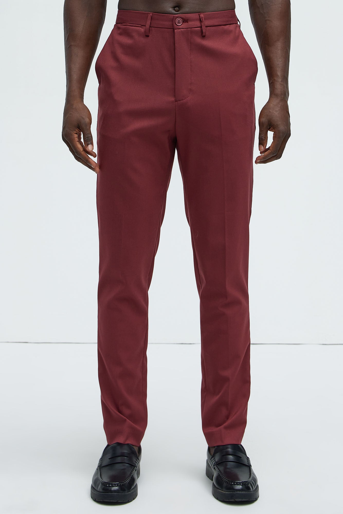 The Modern Stretch Slim Trouser - Burgundy