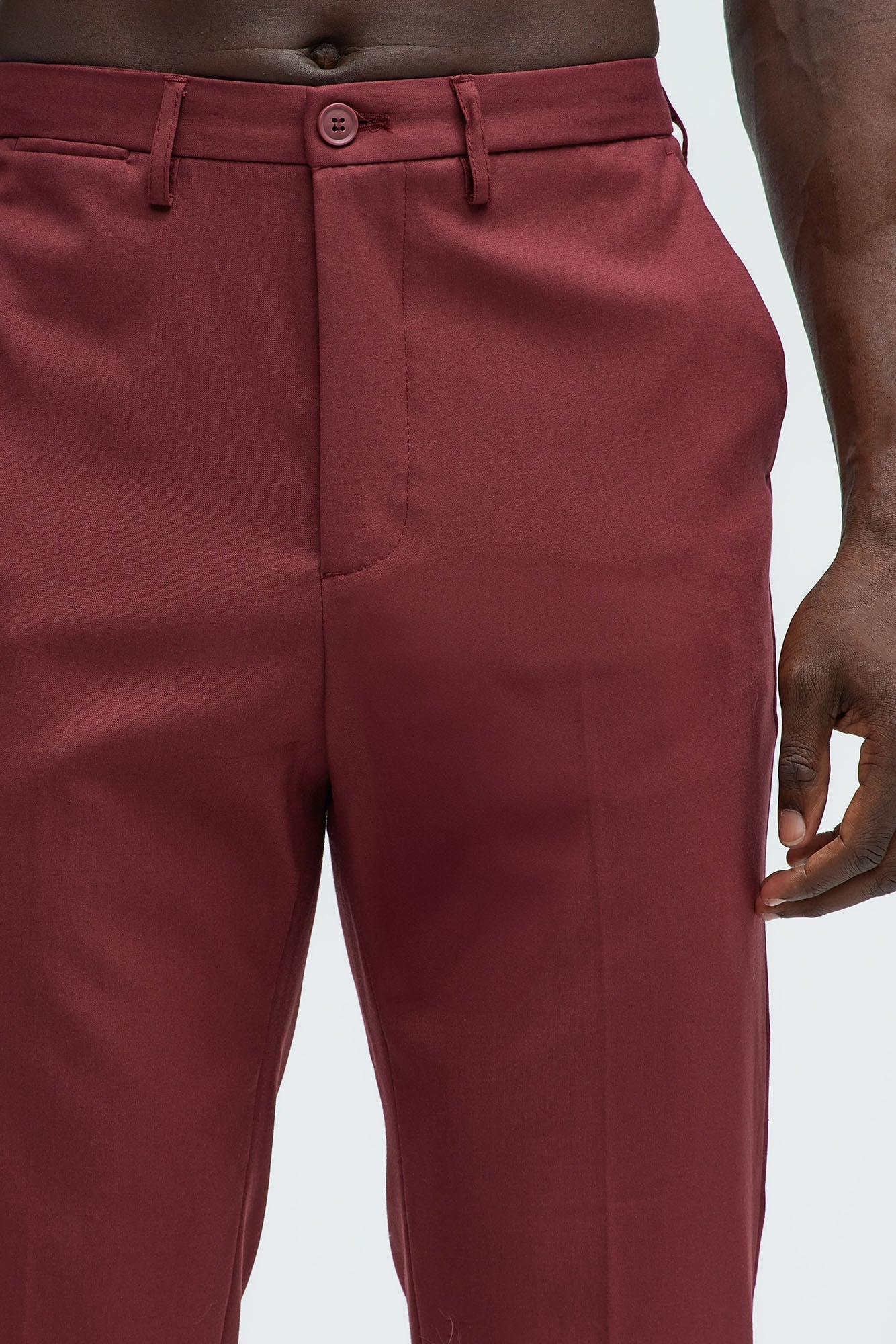 The Modern Stretch Slim Trouser - Burgundy