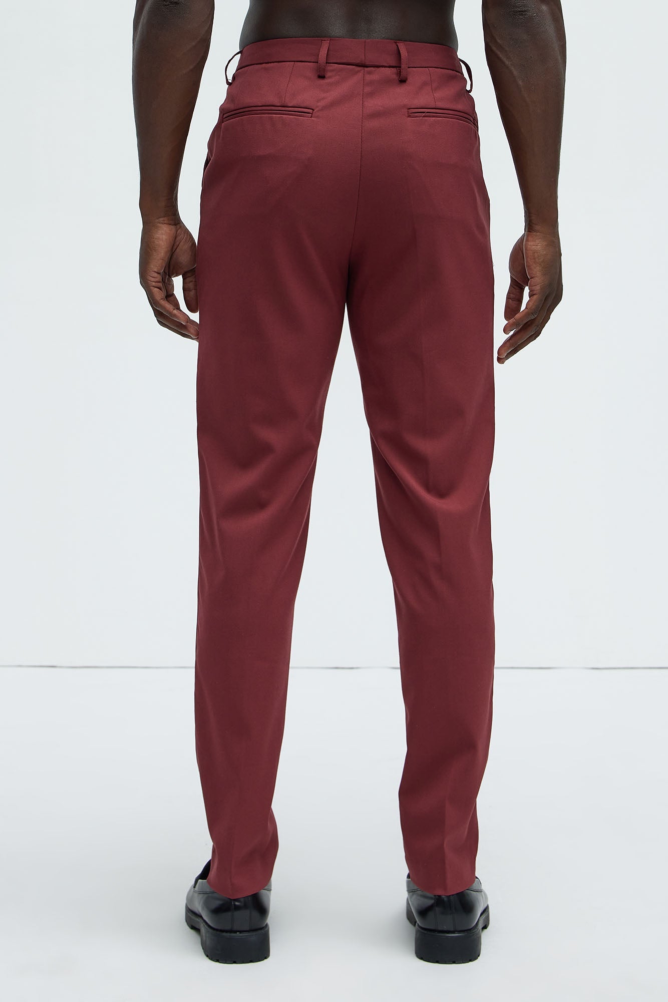 The Modern Stretch Slim Trouser - Burgundy
