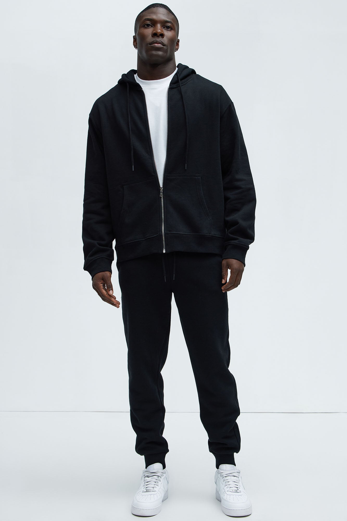 Tyson Zip Up Hoodie - Black