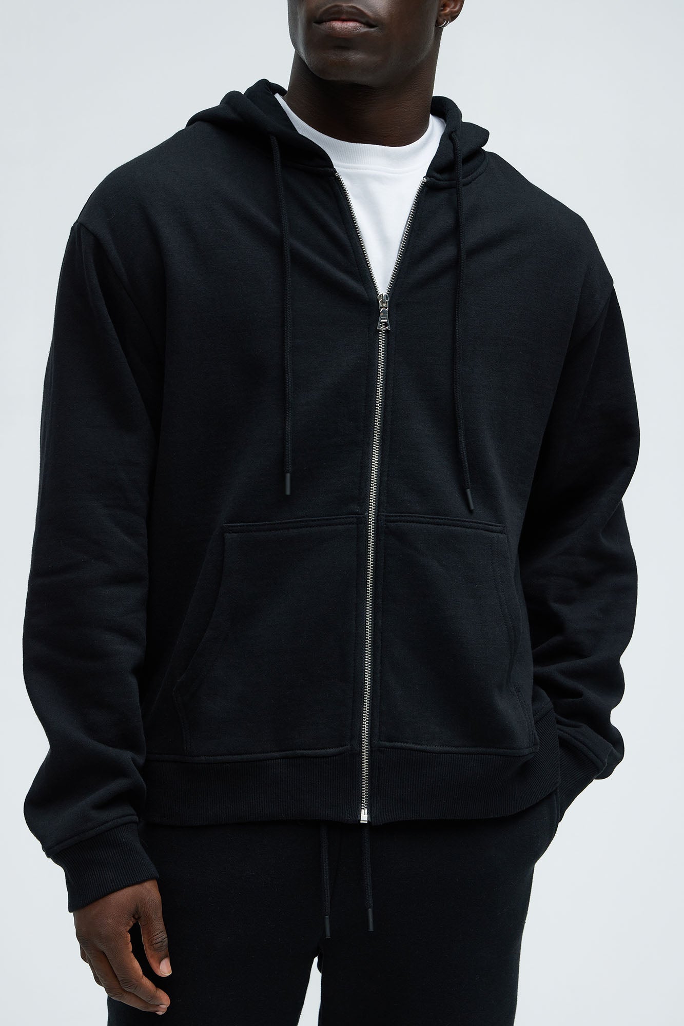 Tyson Zip Up Hoodie - Black