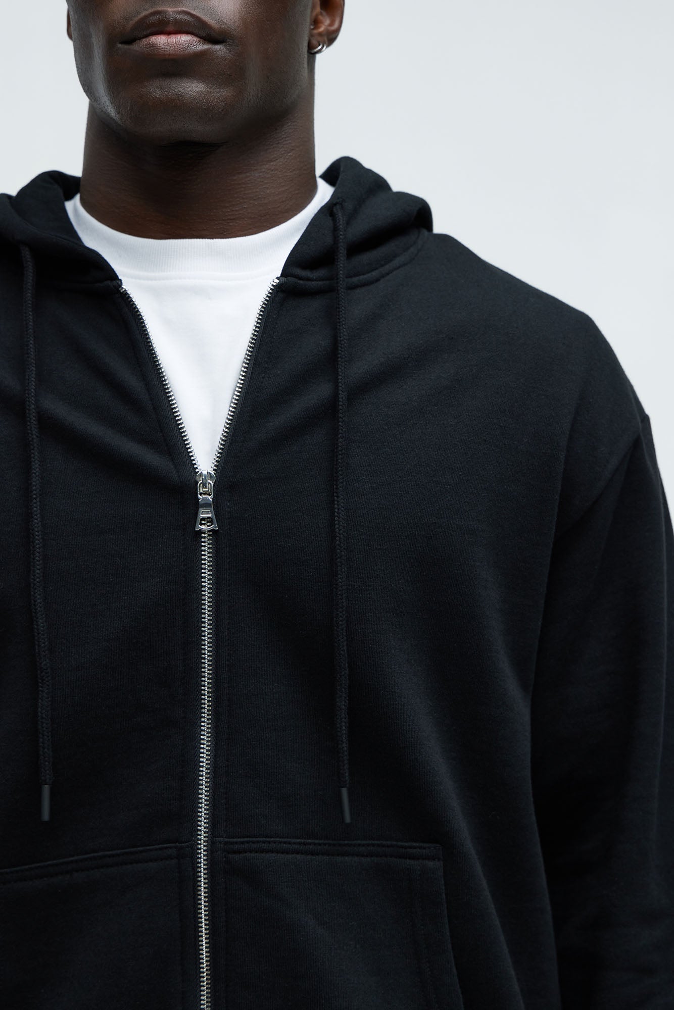 Tyson Zip Up Hoodie - Black